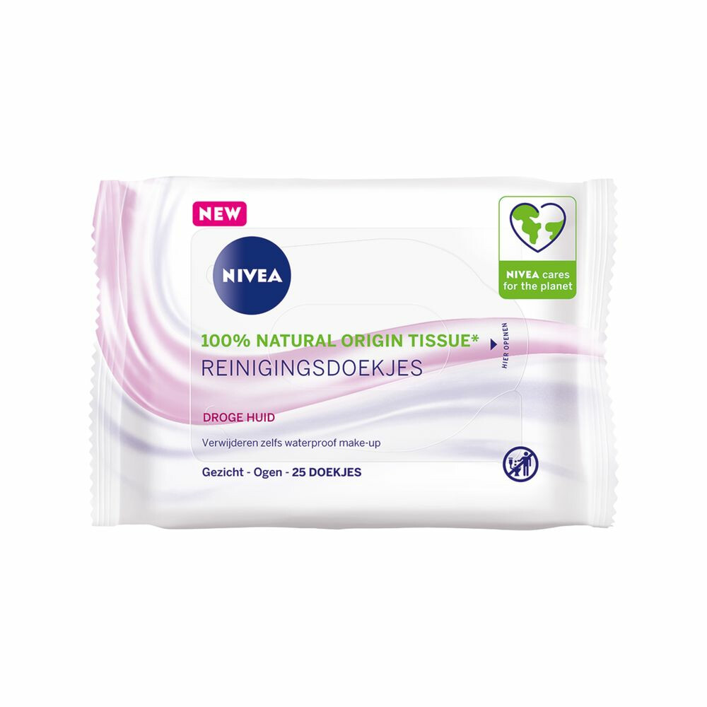 6x Nivea Reinigingsdoekjes Droge Huid25 stuks