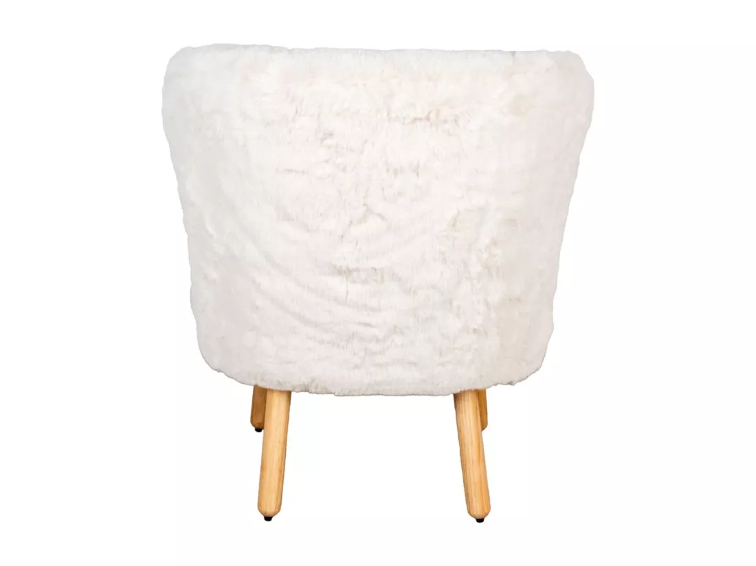 Fauteuil effet fourrure blanche Petit