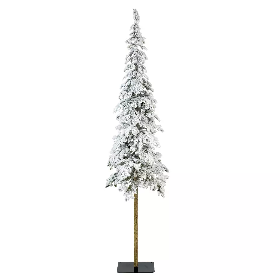 Sapin artificiel de Noël Sierra H150 cm Vert enneigé