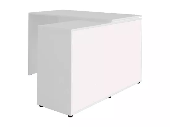 Bureau d'angle panneaux de fibres blanc ANGUS