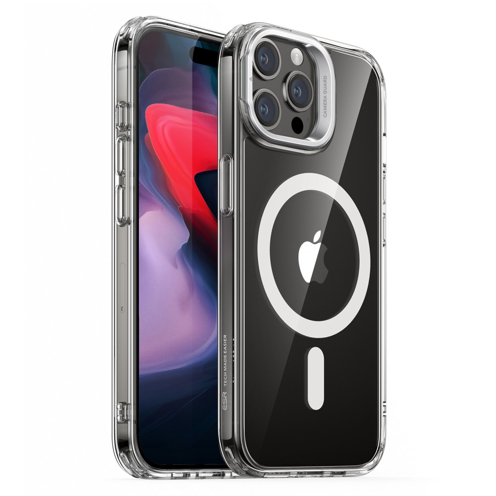 iPhone 15 Pro Magnetic Series MagSafe Hülle   Kamera Kickstand - Transparent