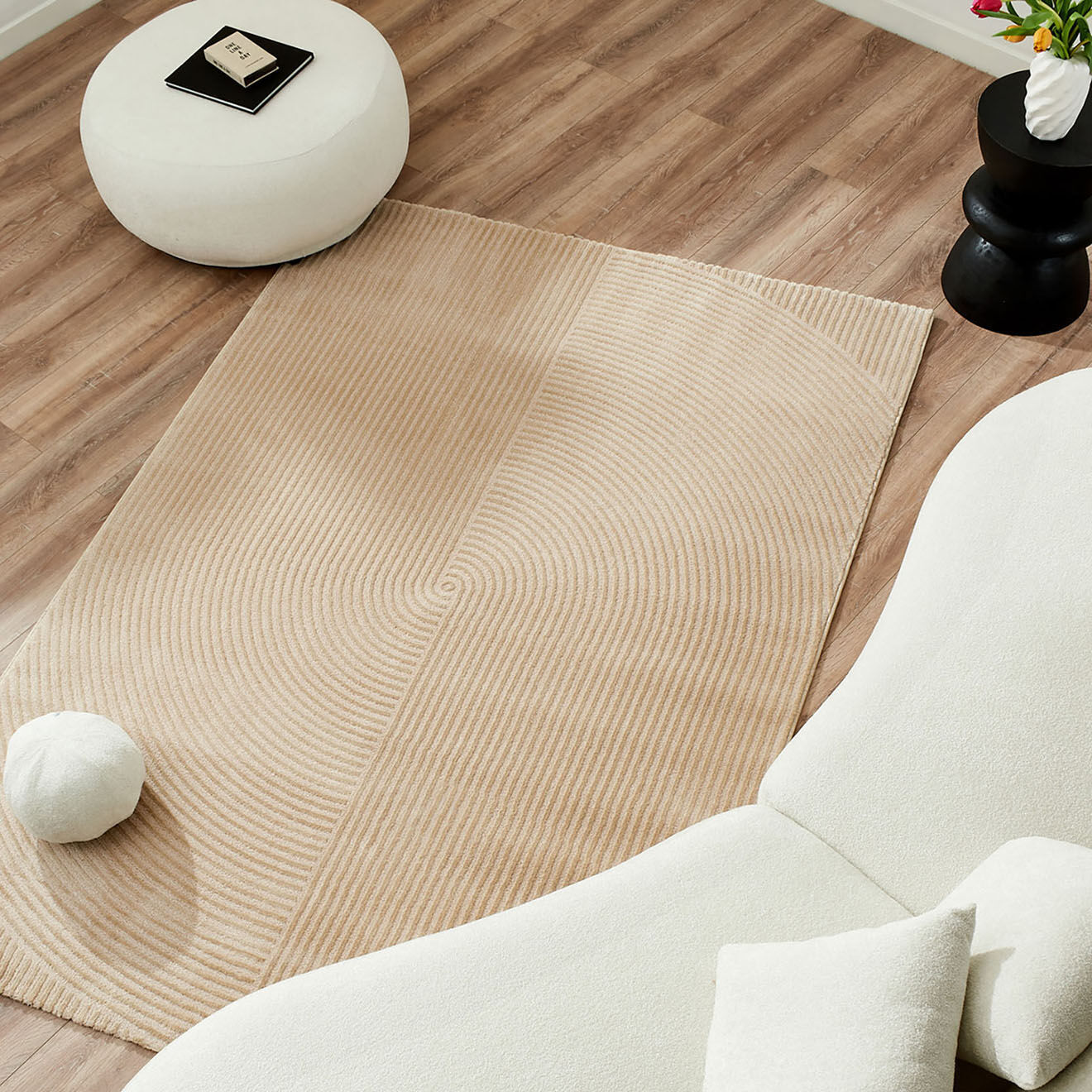 Nazar Rugs Tapis Bianca 159 beige - 80x150 cm