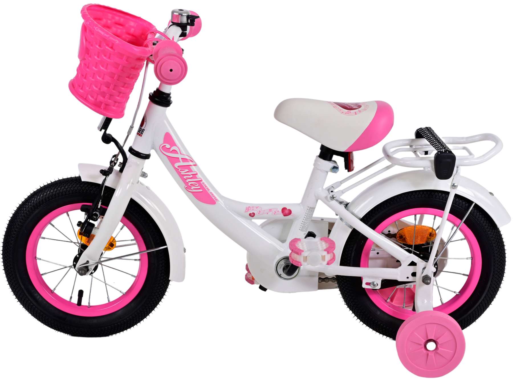 TPFSports Ashley Kinderfahrrad - Mädchen - 12 Zoll - Rücktritt + Handbremse - Weiß