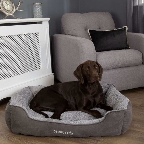 Cama cinza para animais de estimação