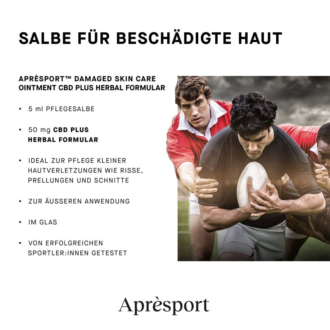 Aprèsport™ Damaged Skin Care Ointment CBD plus Herbal Formular