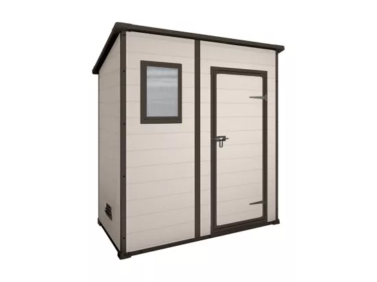 Abri pour outils de jardin en résine PVC 183.5x111x200.5cm 6x4 PVCMini