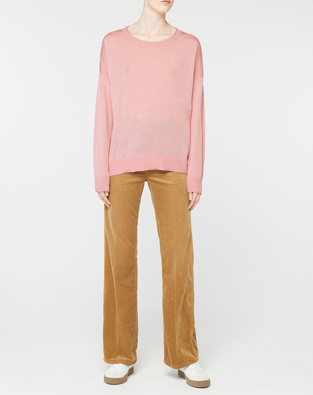 Tommy Hilfiger Pull en Laine mélangée rose clair