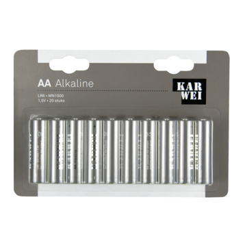 KARWEI Batterij Alkaline AA 20 stuks