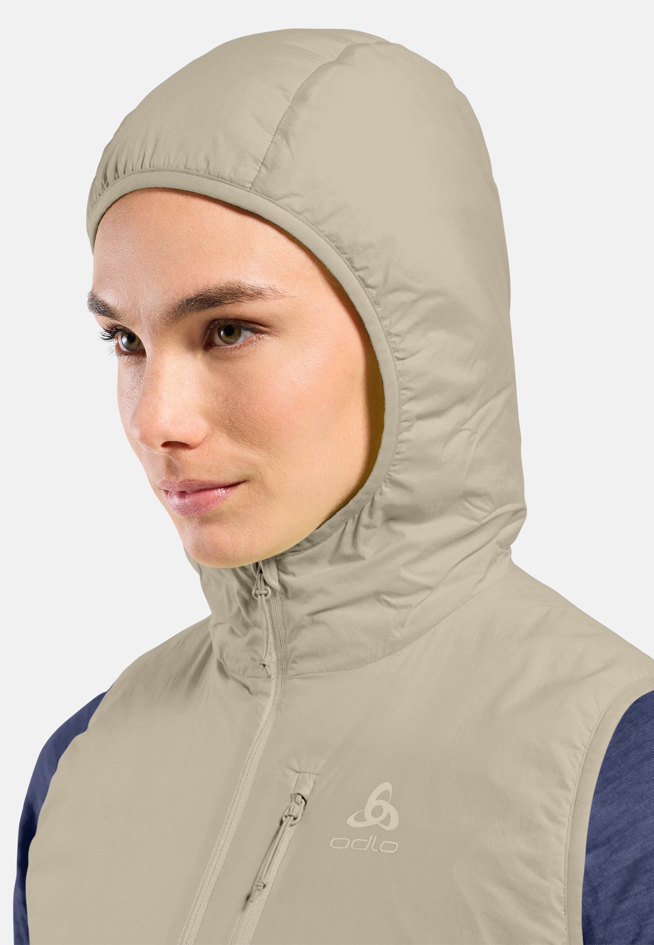 Isolierte Ascent Hybridweste mit Wolle in agate gray