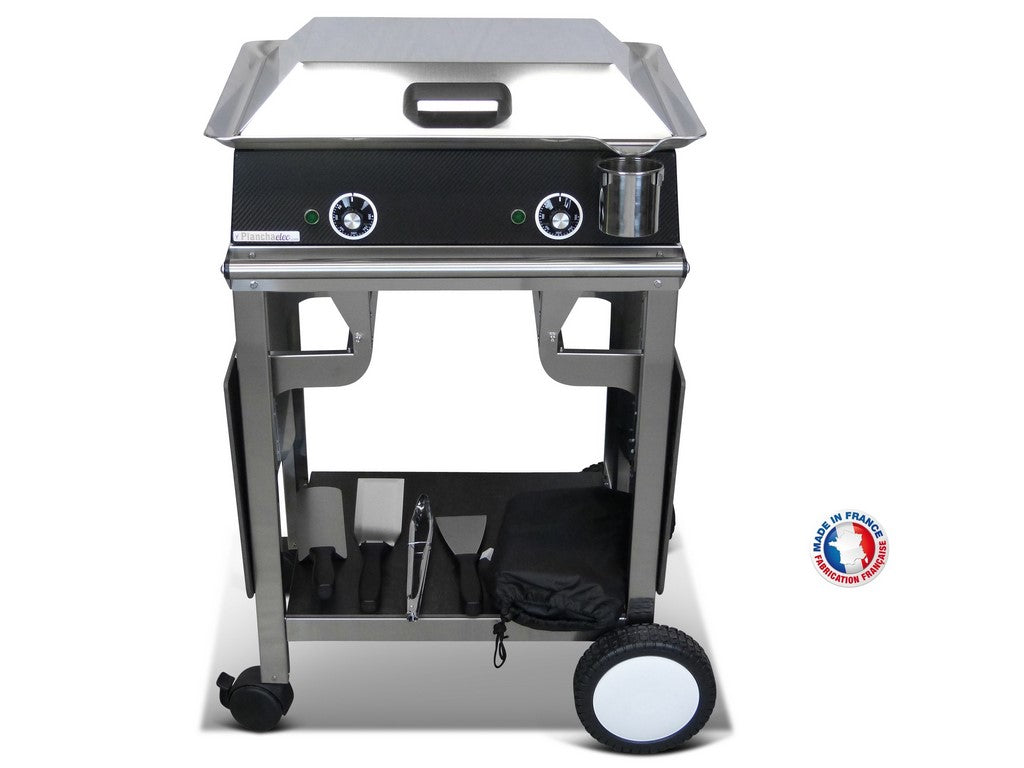 Pack plancha électrique PlanchaElec Classic 600 Carbon - Chariot Rivol