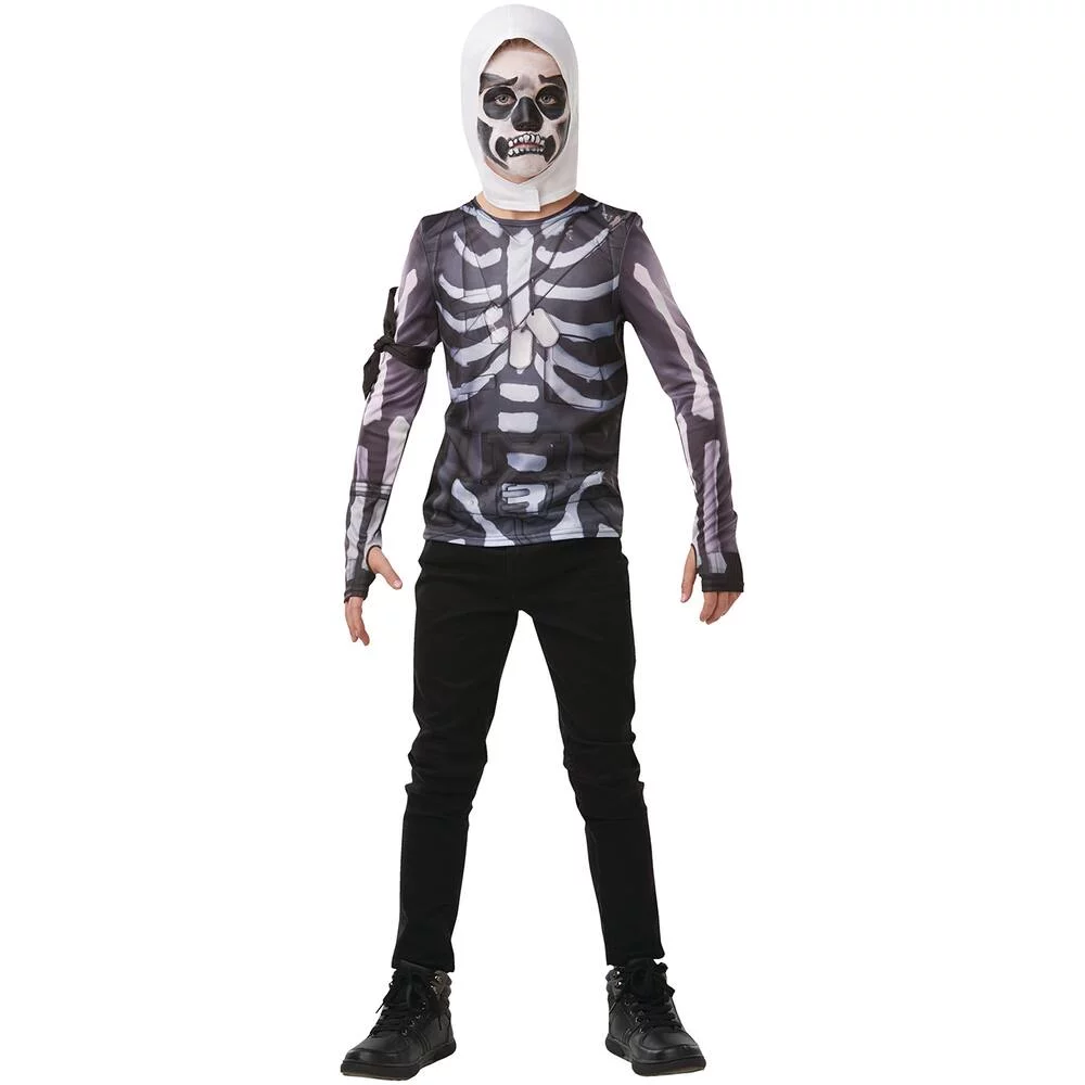 DEGUISEMENT TOP ET CAGOULE SKULL TROOPER TAILLE XXXL 13-14 ANS