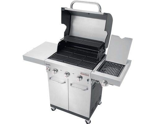 Char-Broil Gasgrill Professional PRO S 3 3-pits RVS incl. rooster, dekselthermometer, vetopvangbak, zijrooster, warmhoudrek, gietijzeren grillrooster