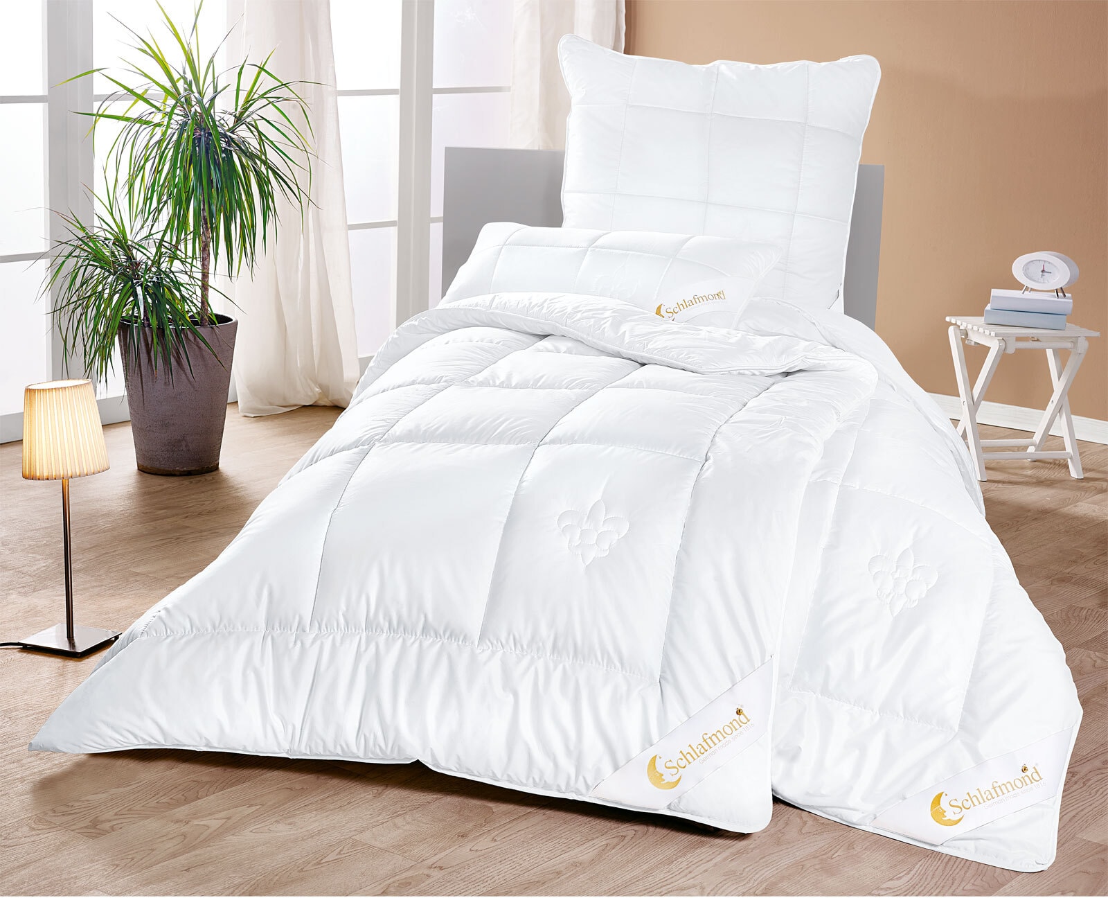 Schlafmond Einziehdecke LILLY 135 x 200 cm 970 g natur