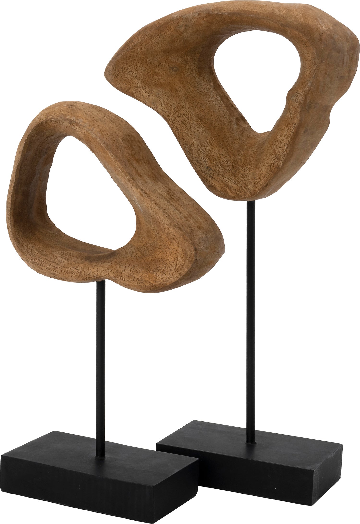 Intratuin beeld op voet Jynx naturel / zwart 22,5 x 9 x 44 cm