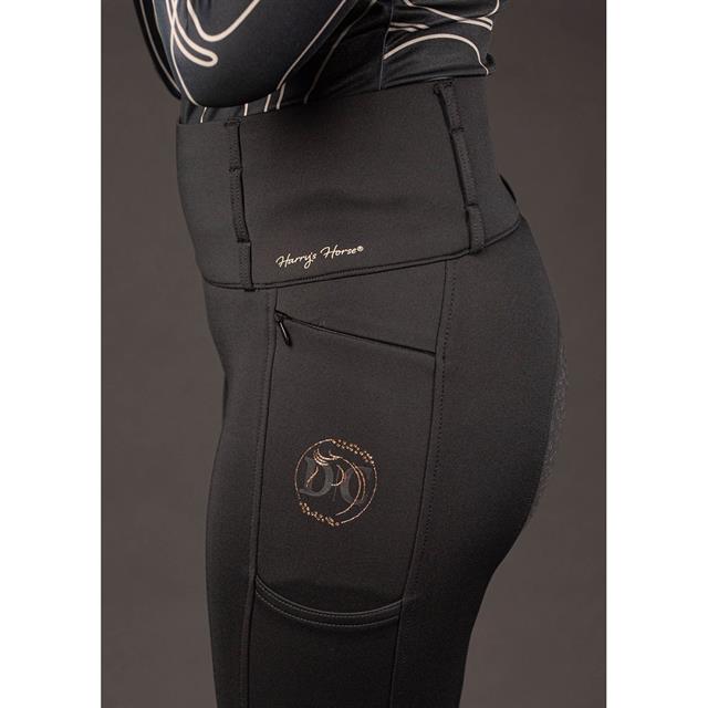 Paardrijlegging Harry's Horse Denici Cavalli Stardust Full Grip Zwart