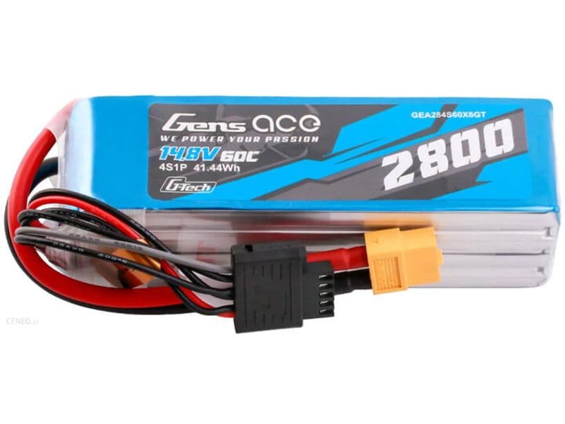 Gens ace RC-Akku LiPo 2800 mAh 14.8 V 60C G-Tech 4S LiPo Akku mit XT60 Stecker