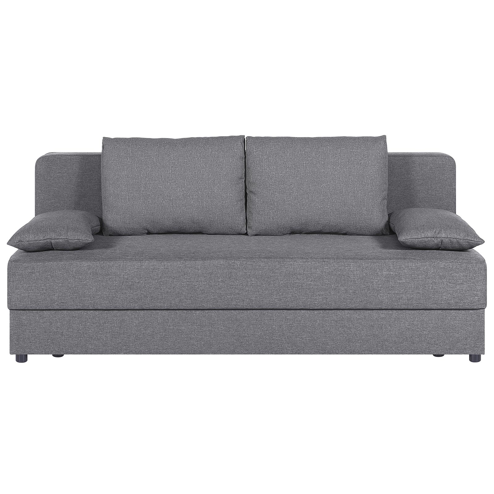 Schlafsofa - silber - mit Staukasten