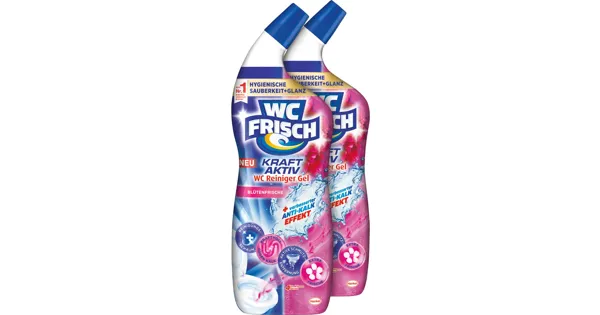 WC Frisch WC Reiniger Gel Kraft Aktiv Blütenfrische 2 x 750 ml