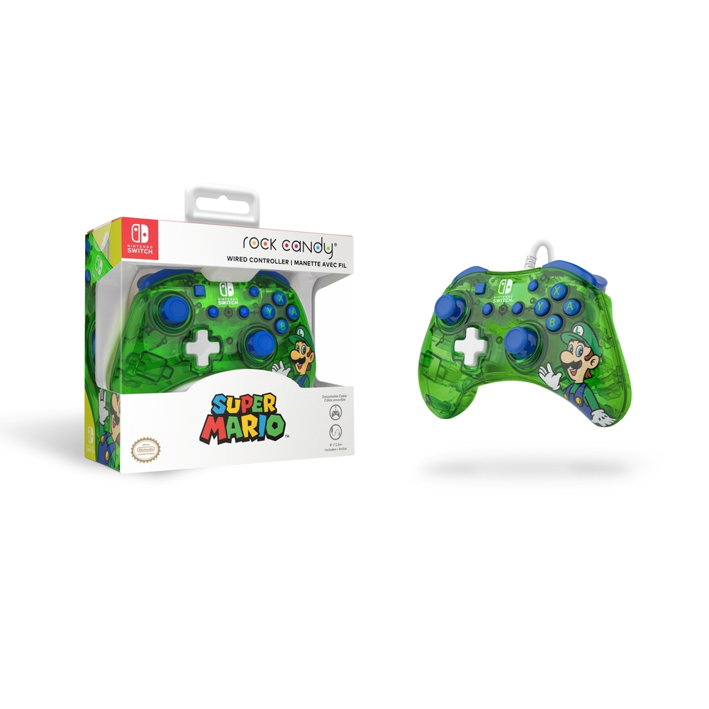 PDP Gaming Nintendo Switch Kabelgebundener Rock Candy Controller - Luigi Lime