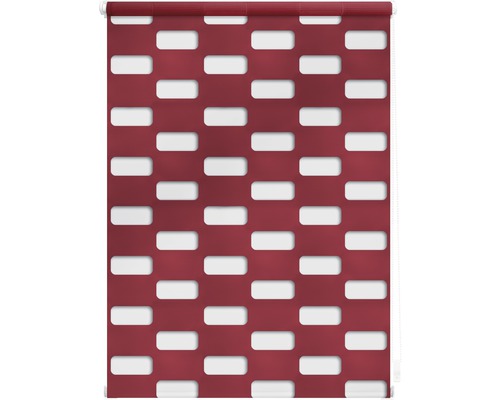 Lichtblick Arena dubbel rolgordijn, zonder boren, 45x150 cm, bordeaux, inclusief klembeugels