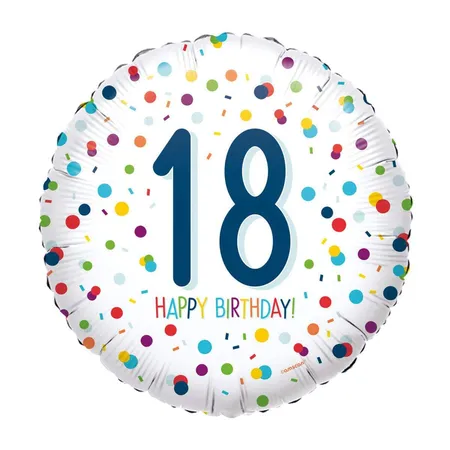 amscan Folienballon 18 Happy Birthday