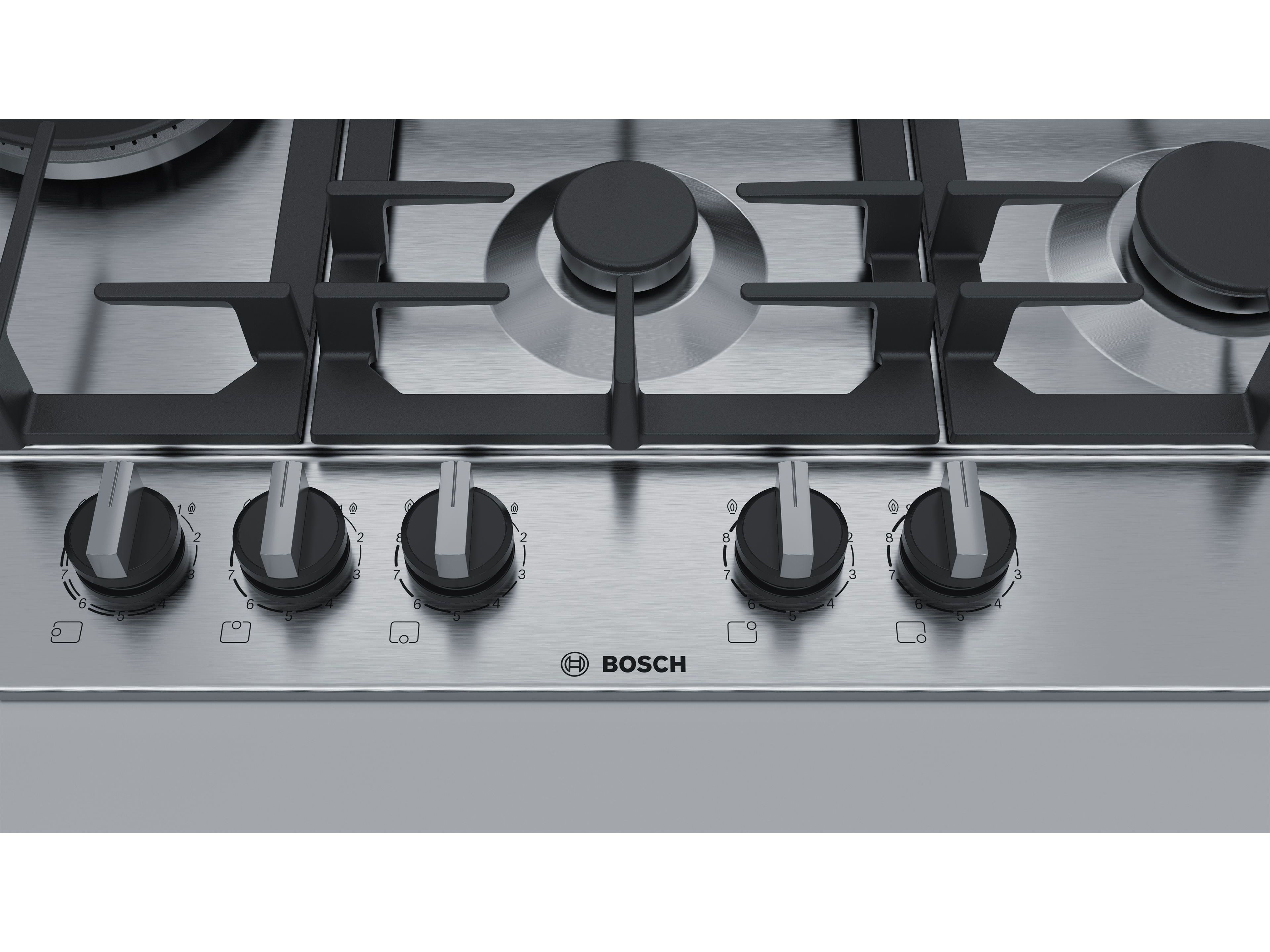 PLACA A GÁS BOSCH PCS7A5B90 5 QUEIMADORES INOX 75 CM