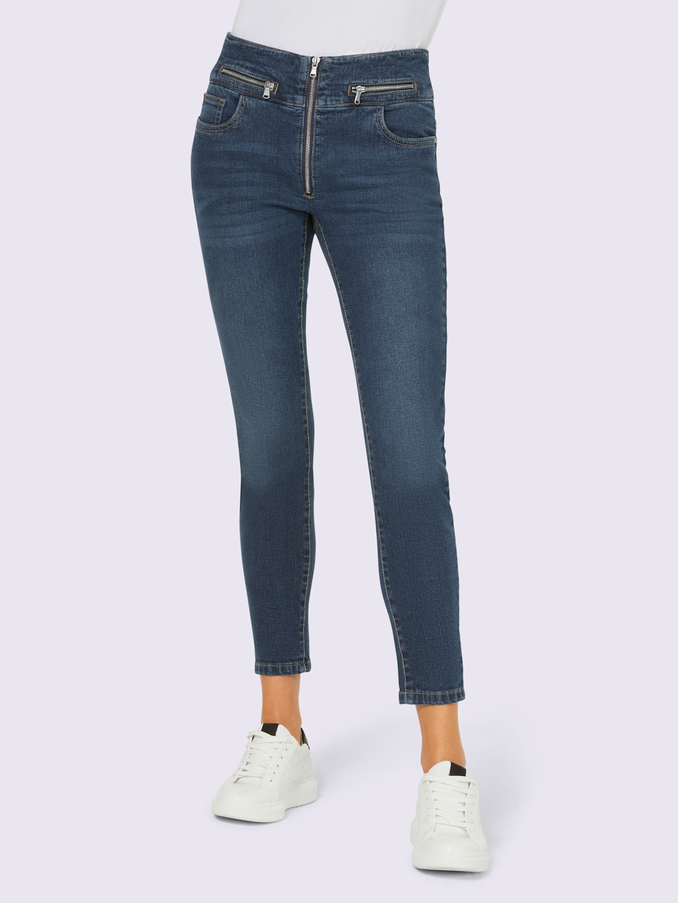 Jean fermeture à glissière tendance