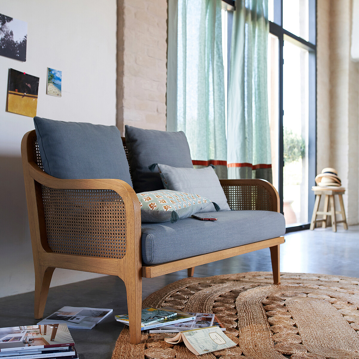 LA REDOUTE INTERIEURS<br>Tapete oval de juta, Aftas