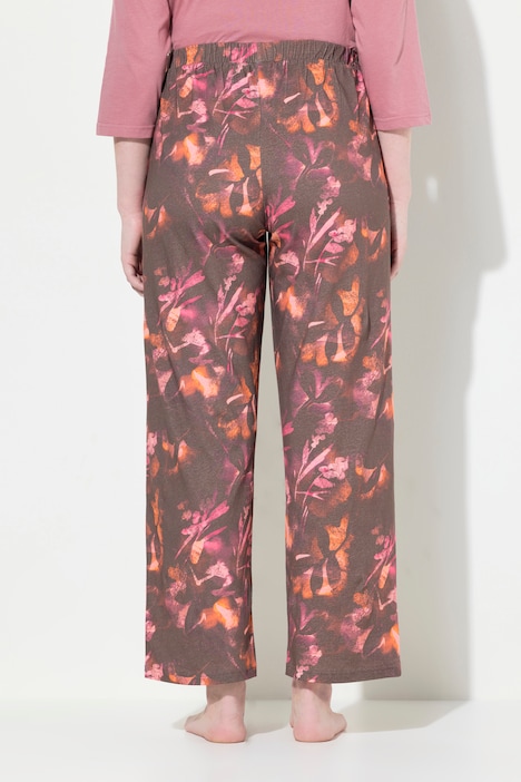 Pyjamahose, Blätter, gerades Bein, Biobaumwolle