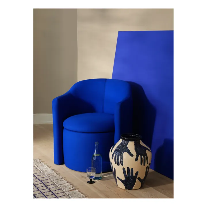 Broste Copenhagen Vase Mime en céramique | Bleu