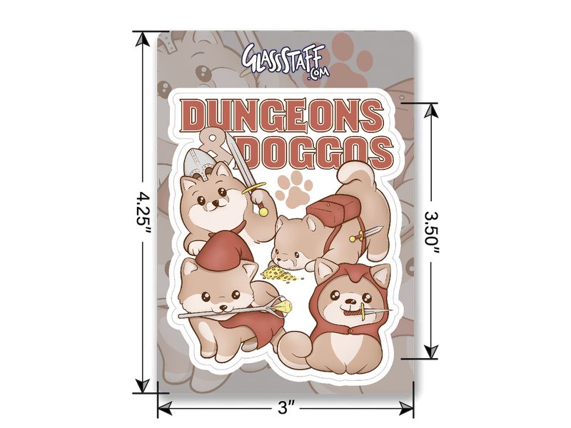 Glass Staff Dungeons & Doggos Sticker Mehrfarbig Aufkleber für RPG-Fans