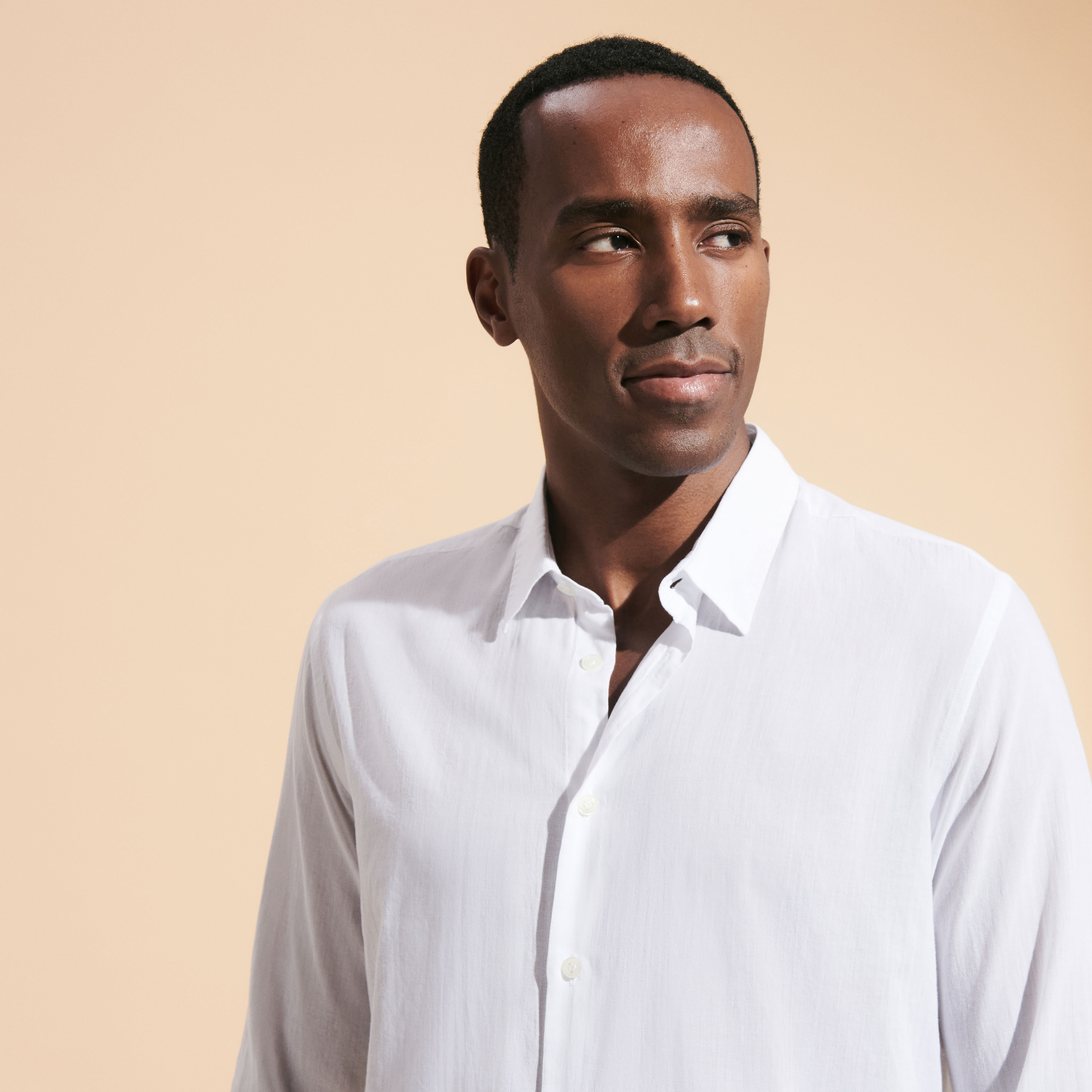 Chemise Légère en Voile de Coton Unisexe Unie
