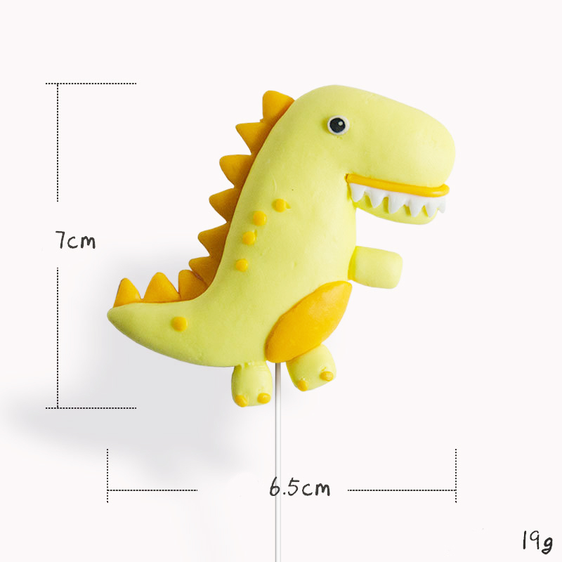 (15-tlg. Set) Kuchenstecker Weichkeramik Kinder Tortenstecker Topper Dekoration für Torten / Kuchen - Dinosaurier