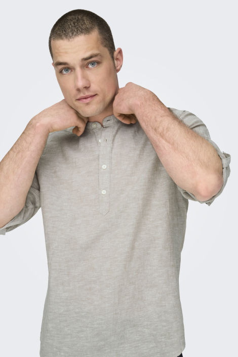 Only & Sons beige heren overhemd