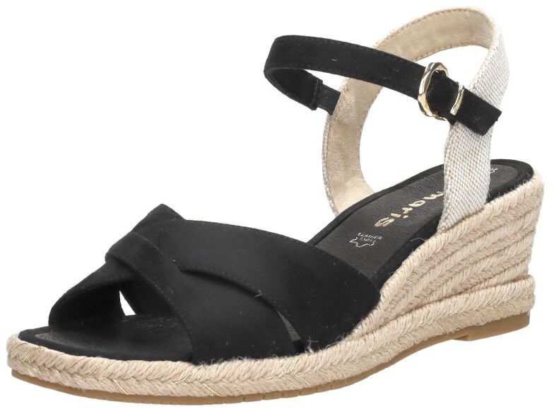 Tamaris Sandalen Touwzool zwart