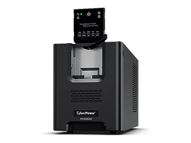 CyberPower Professional Series PR1000ELCD - UPS - AC 230 V - 900 Watt - 1000 VA - 12 At - RS-232, USB - output-stikforbindelser: 8