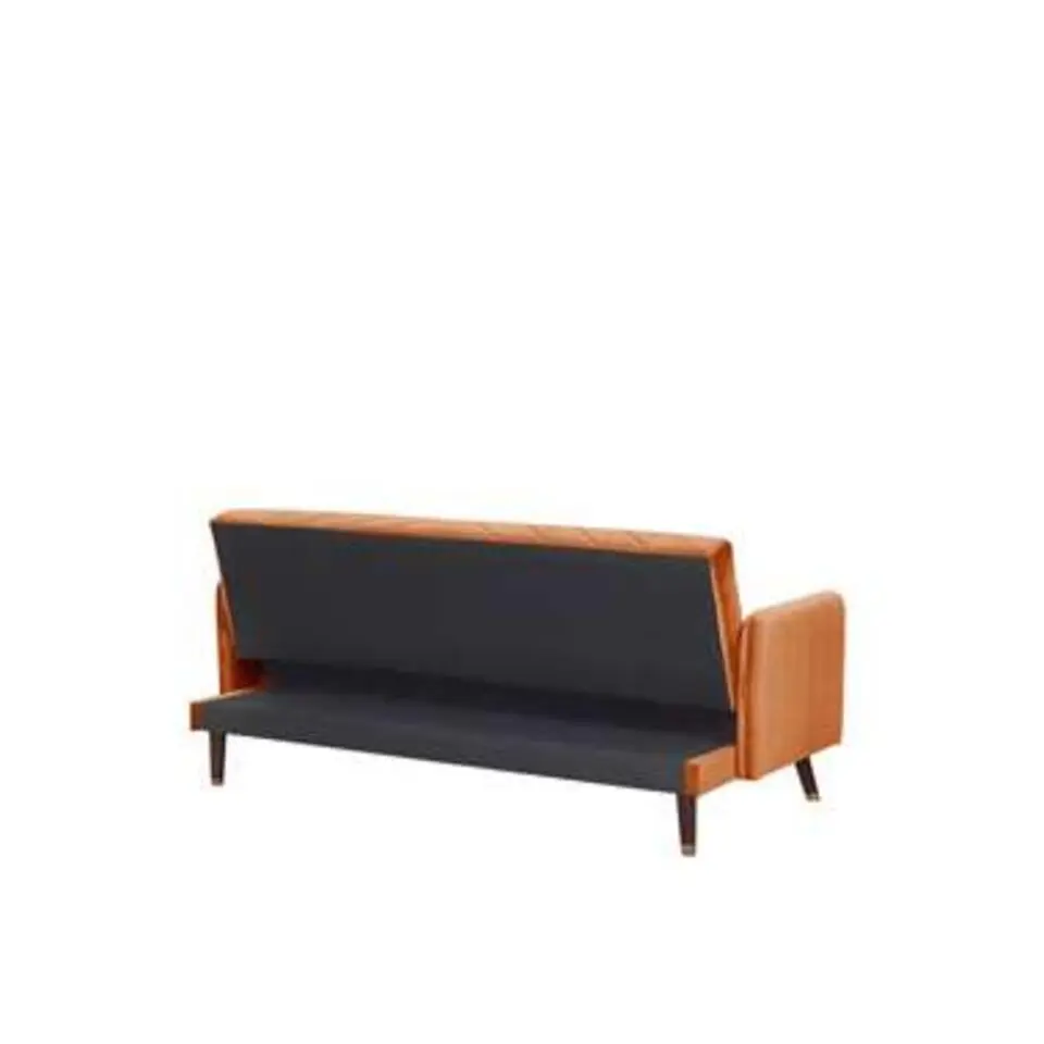 SENJA - Slaapbank 3-zits - Oranje - Fluweel