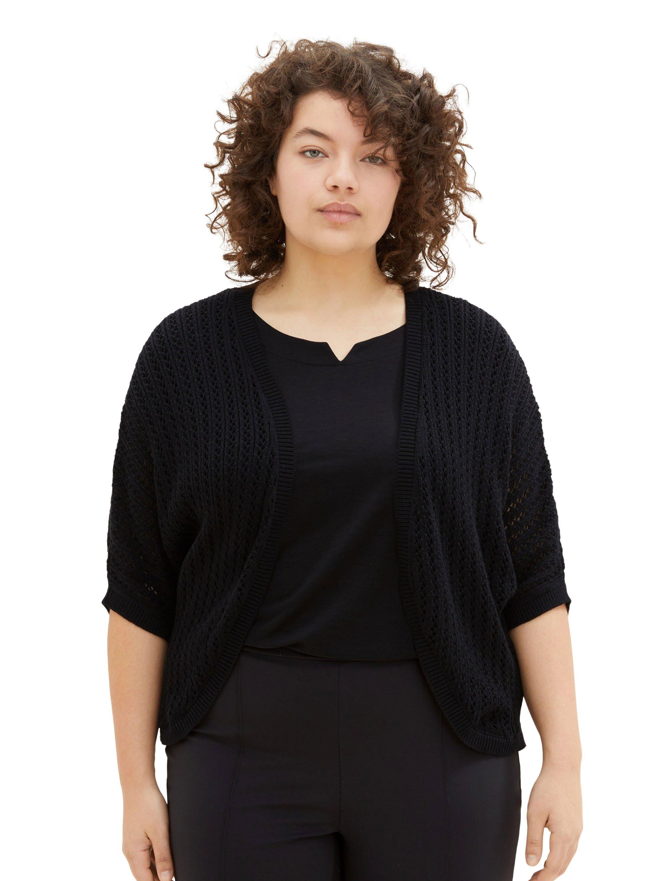 Verschlussloser Cardigan mit 3/4-Arm