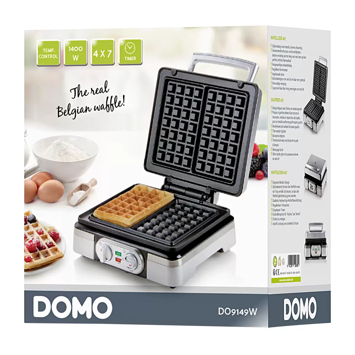 Waffelautomat DO9149W Domo Silber