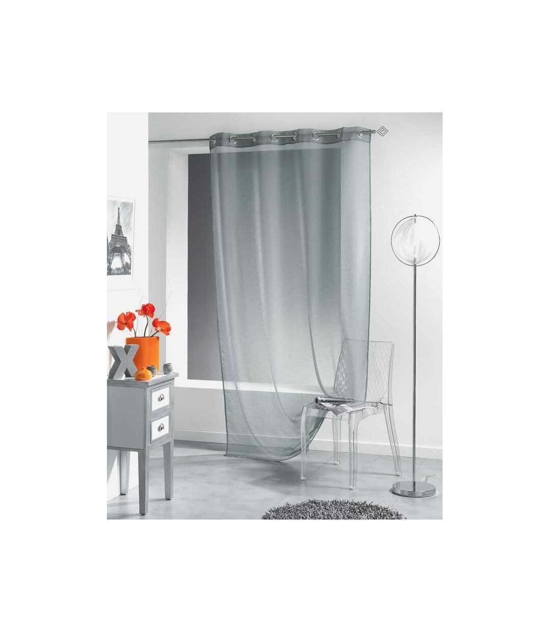 Rideau Voilage Lisséa 140x240cm Gris