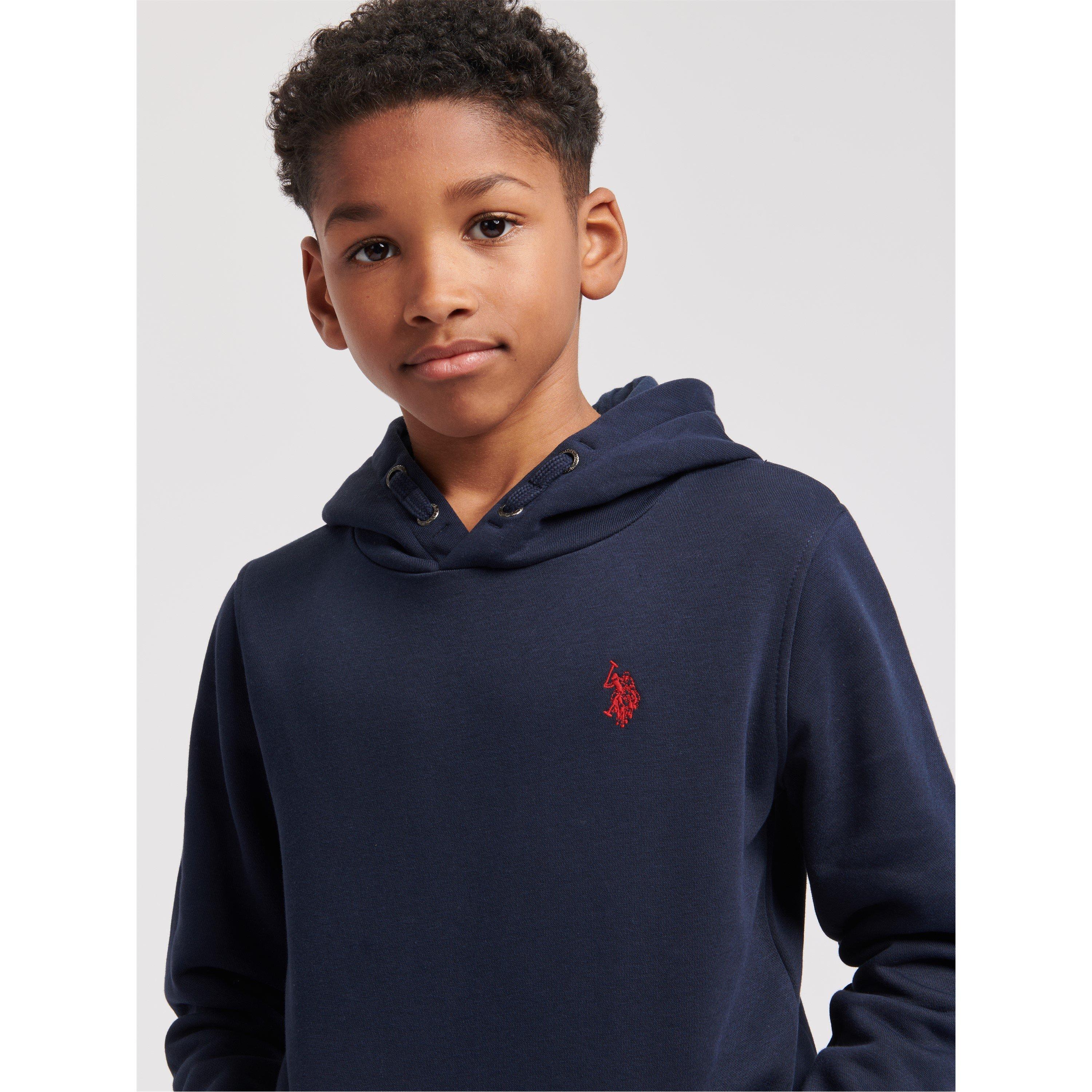 US Polo Assn Double Horsemen Brush Back Hoodie Childrens