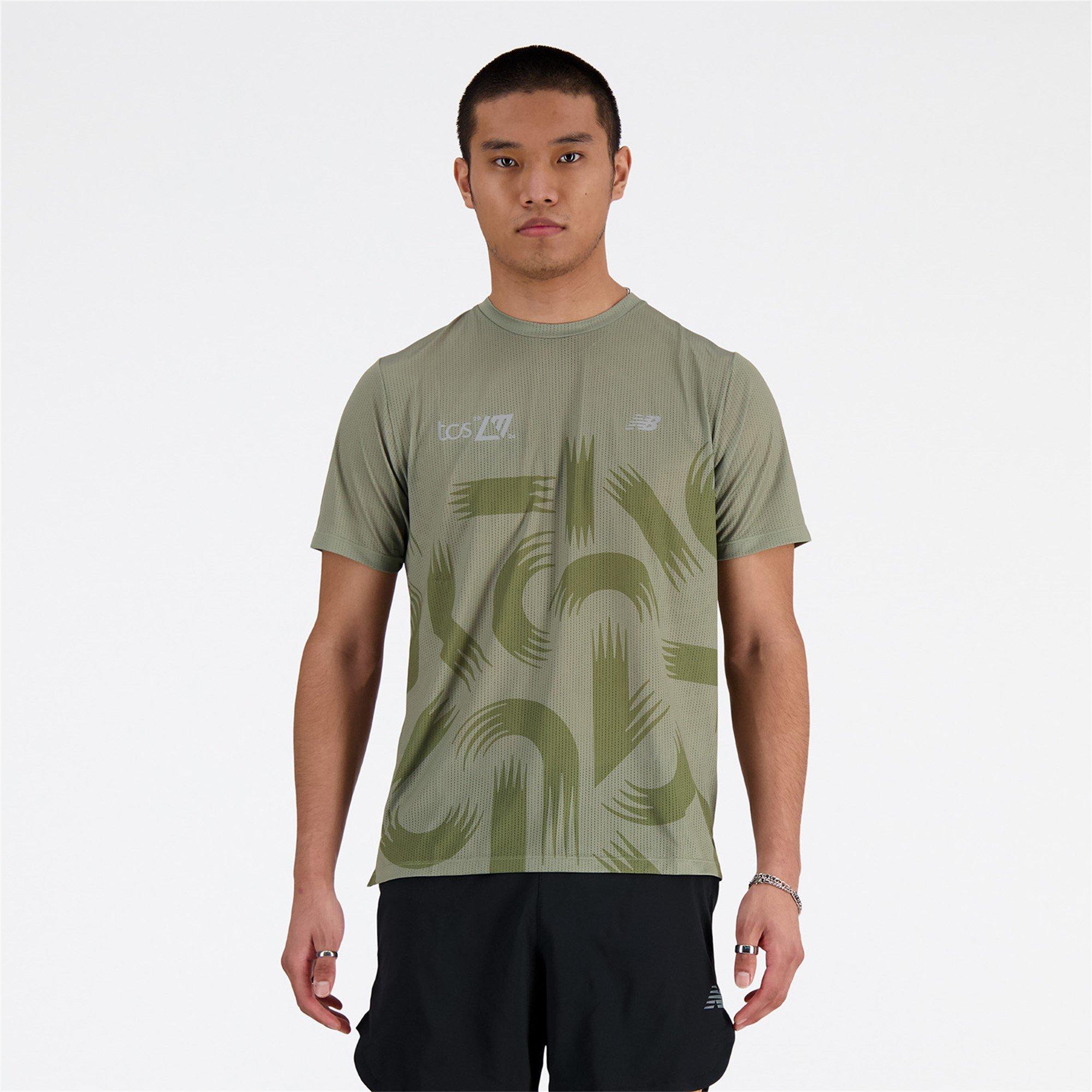 New Balance London Edition Printed Athletics Run T Shirt Mens