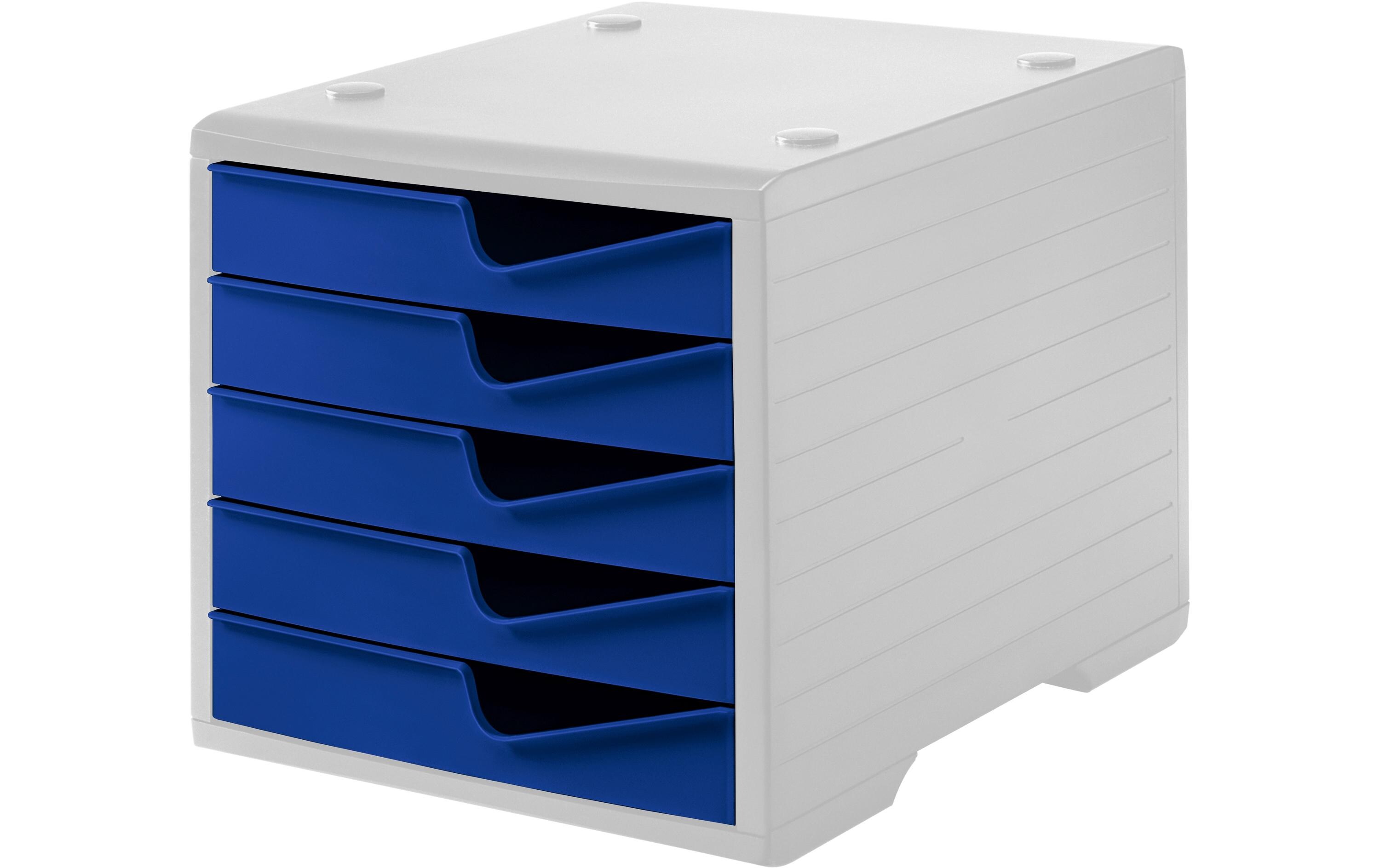 Schubladenbox Styroswingbox Lichtgrau/BlauSchubladenbox mit 5 Schubladen