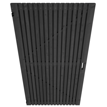 Tuinpoort Andalusië grenen hout verticaal zwart 178 x 99 cm