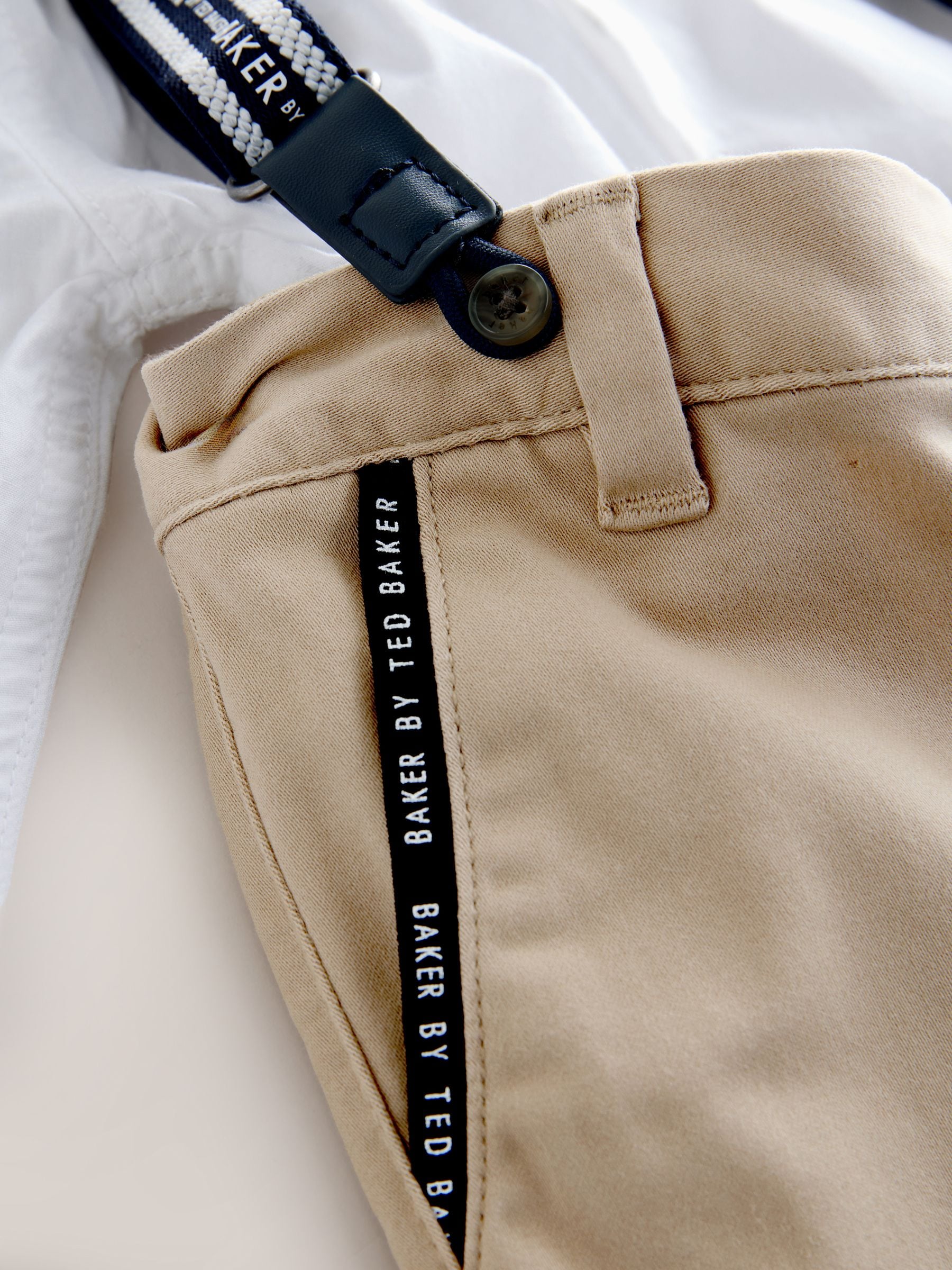 Pastelgeel - Baker by Ted Baker Shirt Trousers and Braces Set