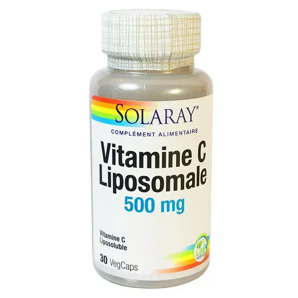 Vitamina C lipossomal Solaray 500mg 30 cápsulas vegetais