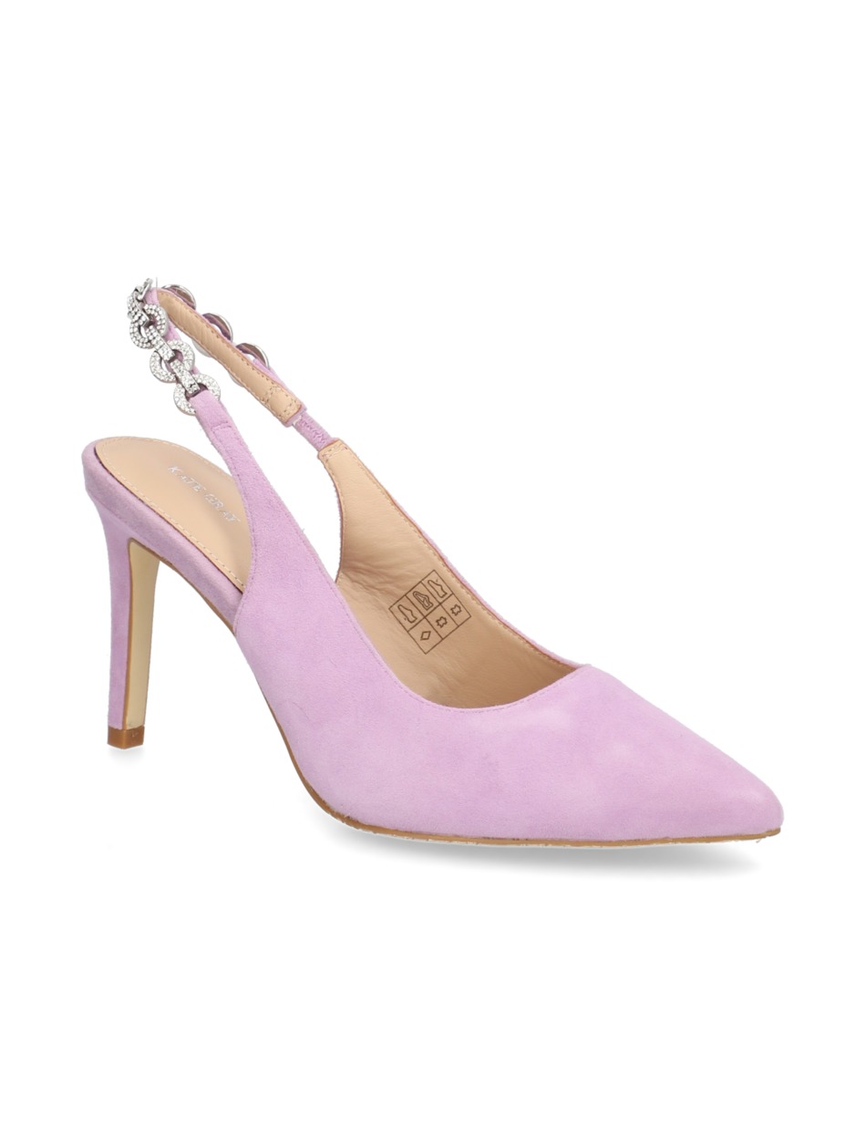 Veloursleder Slingpumps