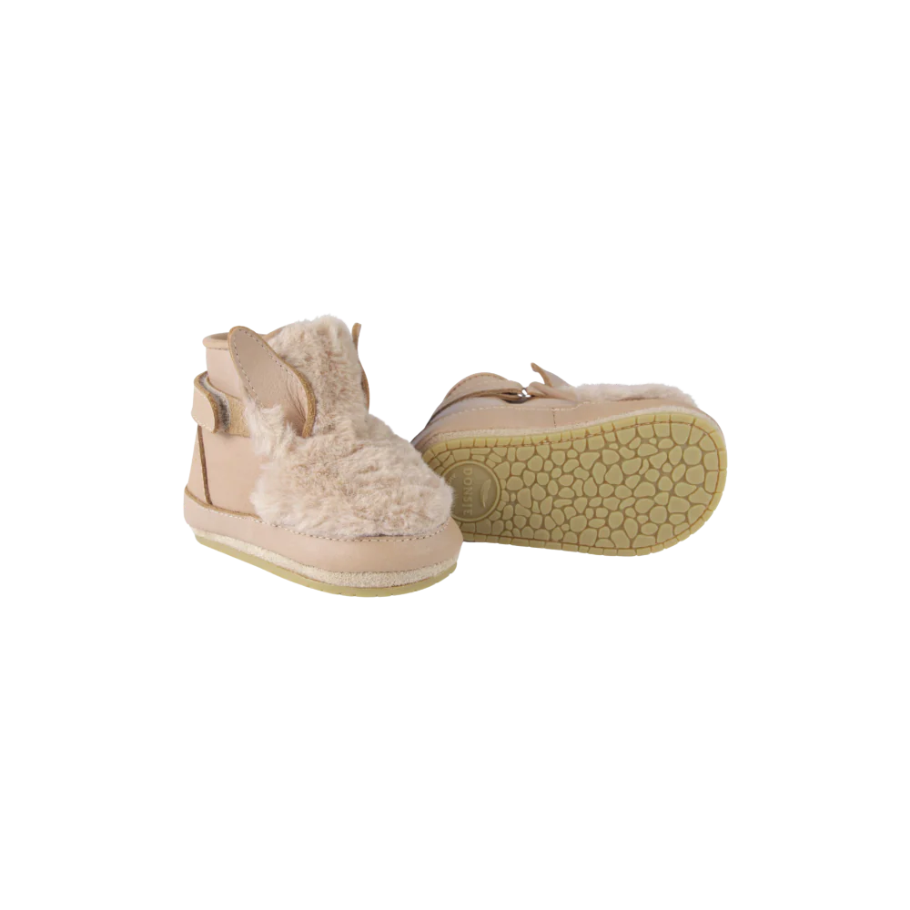 Richy Booties | Fluffy Bunny | Warm Beige Soft Faux Fur