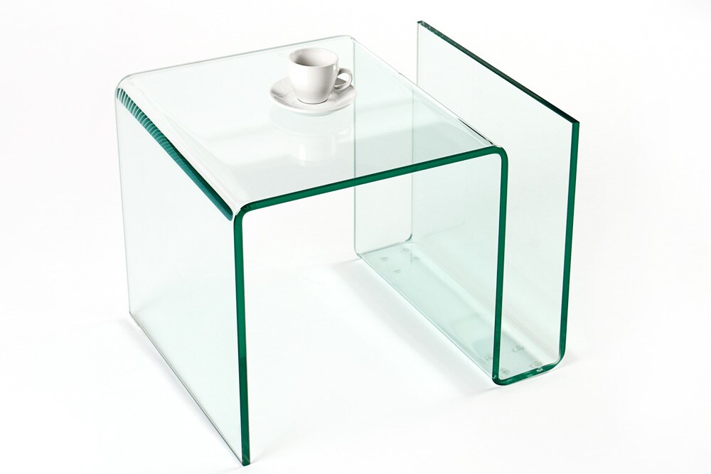 riess-ambiente Couchtisch FANTOME - 50cm Beistelltisch mit Ablage für Magazine transparent Glas
