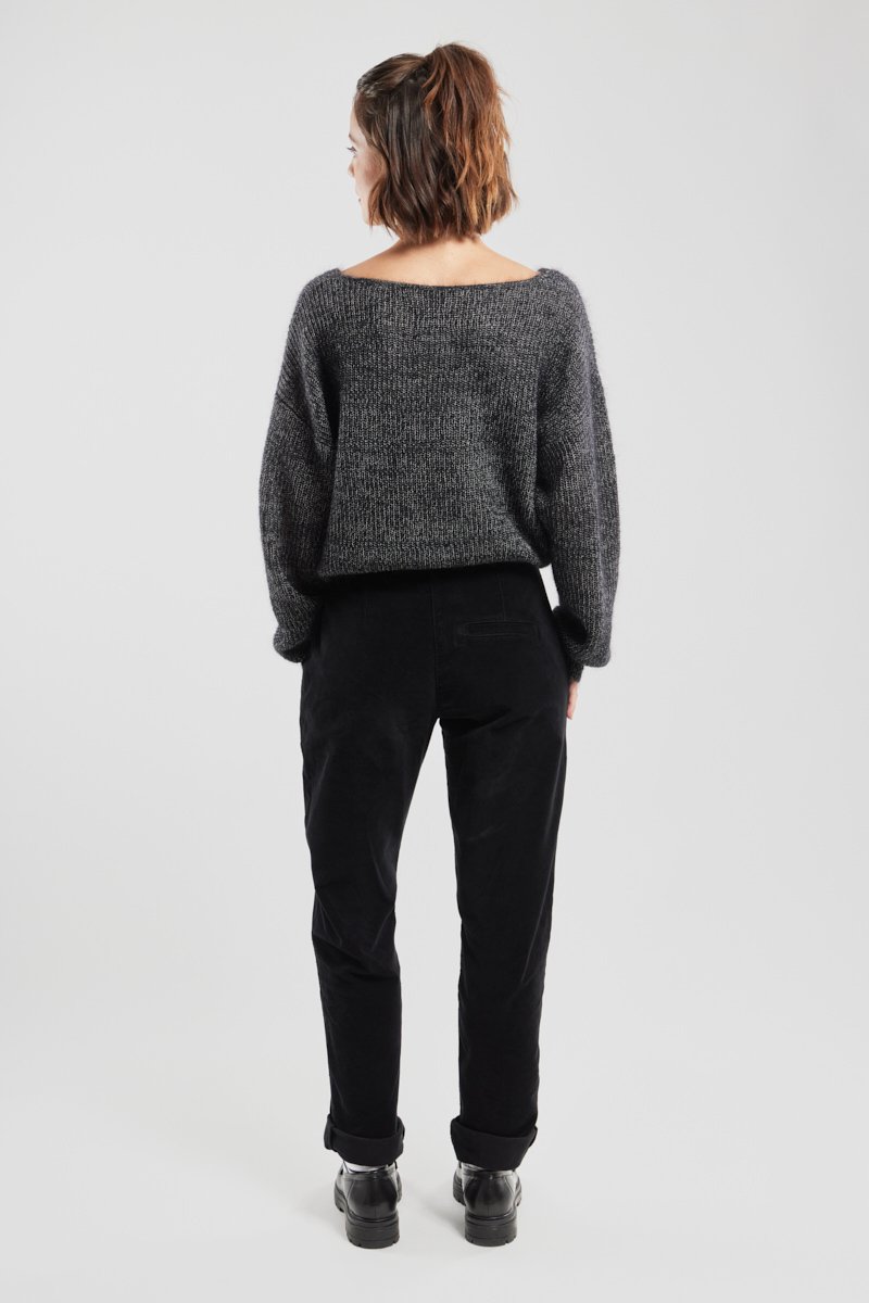 Pantalon coupe droite - velours